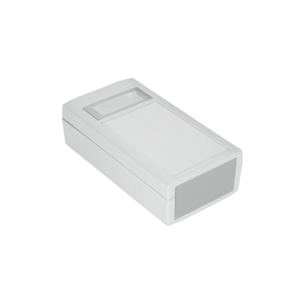 Hand-Held Veronex Case 150 x 80 x 45mm with Membrane recess and LCD window in Grey Part No. 75-228115